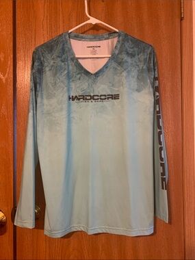Women’s Long-Sleeve V-Neck Fishing Shirt - Light Blue